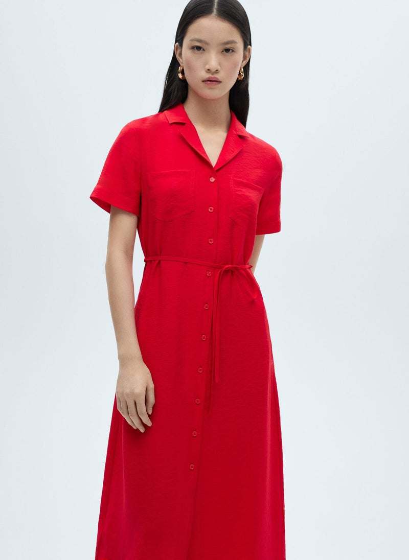 MANGO Belted Shirt Dress - Image 5