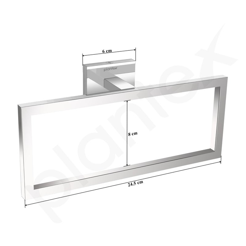Plantex 304 Grade Stainless Steel Compact Napkin Holder for Wash Basin/Hand Towel Hanger/Napkin Holder/Bathroom Accessories - Benz (Chrome) - Image 3