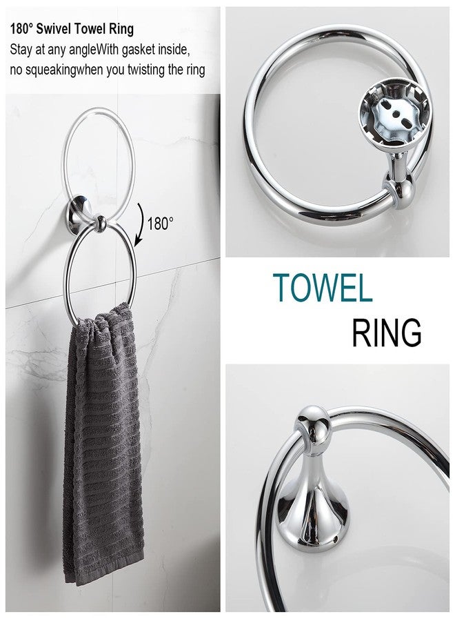 BGL Bathroom Hardware Set Chrome Adjustable Expandable Bath Towel Bars Bathroom Accessory Set Towel Racks 8-Pieces Wall Mount - Image 3