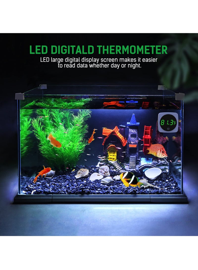 SYOSI Digital Aquarium Thermometer, LED Display Thermometer for Aquarium Fish Tank Accurate Temperature Sensor High Accurate to ±0.9°F Fish Tank Thermometer with LED touch screen - Image 5