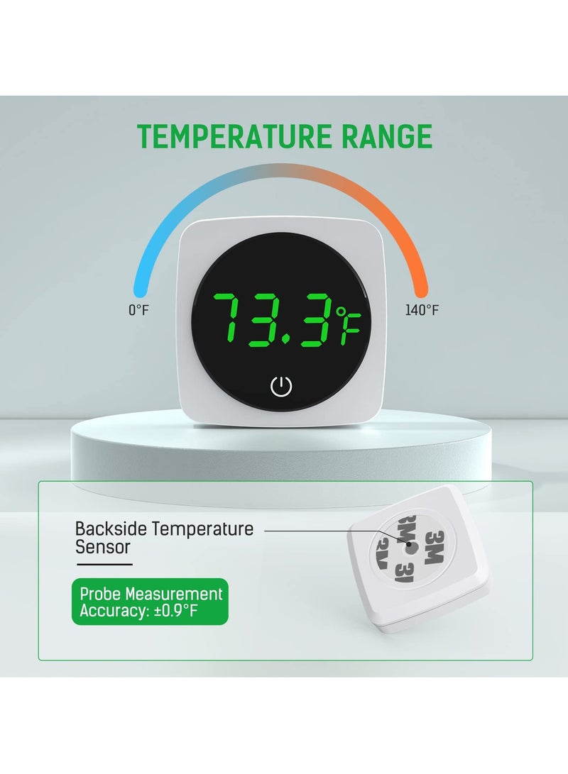 SYOSI Digital Aquarium Thermometer, LED Display Thermometer for Aquarium Fish Tank Accurate Temperature Sensor High Accurate to ±0.9°F Fish Tank Thermometer with LED touch screen - Image 3