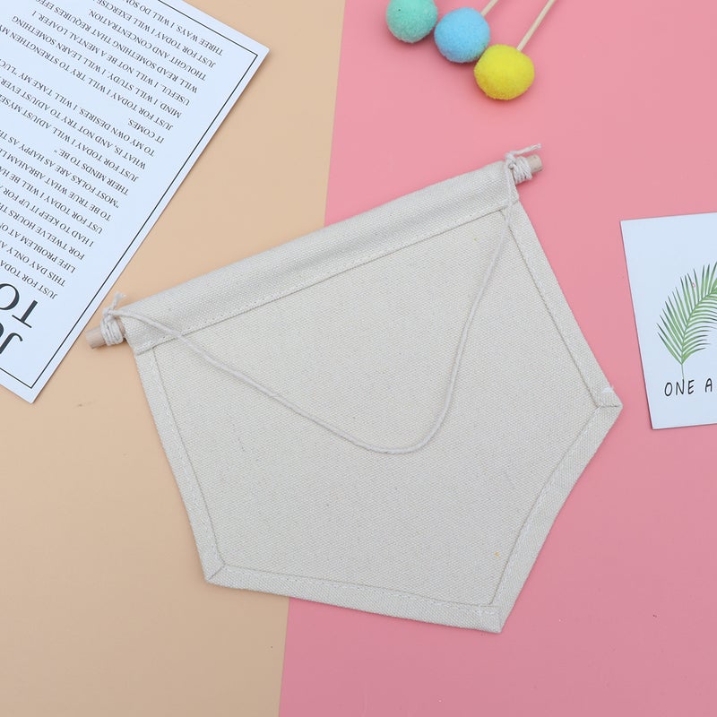 Pin Display Pennant Banner Enamel Lapel Pin Badge Flag Plain Blank Canvas Wall Banner(Primary Color/S) - Image 3