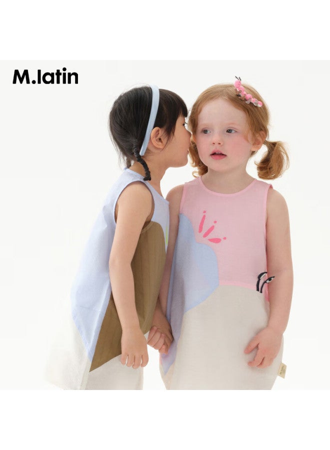 M.latin Children's Clothing, Malaolin Summer New Girls' Toddler Snail-shaped Vest Dress - Image 2