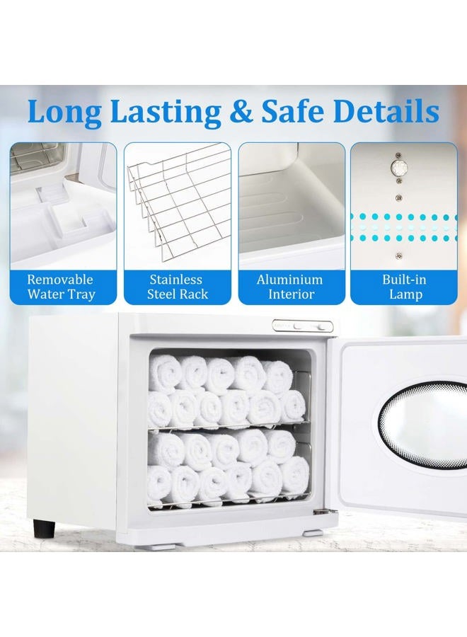 JXSDLIY Hot Towel Cabinet 23L Large Capacity - Professional Spa Hot Towel Warmers for Facials Towel Heater for Salon Beauty Hotel Bathroom Home Use Steam Towel Warmer with See-Through Window (white) - Image 2