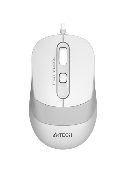 A4tech Fm10s Silent Wireless Mouse For Laptop And Desktop, Office And Home Use, Portable, Non-slip Dual-color Wing Design, Usb Interface, Ivory White