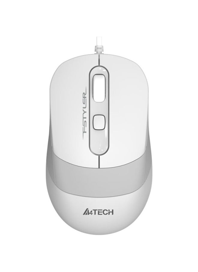 A4TECH A4tech Fm10s Silent Wireless Mouse For Laptop And Desktop, Office And Home Use, Portable, Non-slip Dual-color Wing Design, Usb Interface, Ivory White  - Image 1