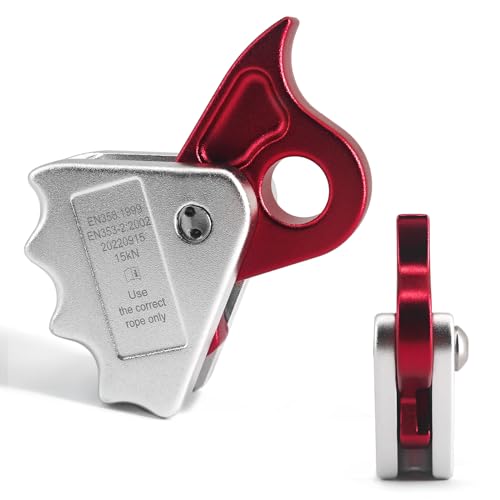 NewDoar Rope Grab Ascender 15KN Riser Adjuster Fits 12mm Rope for Rocking Climbing Protection Rescue(Red) - Image 4