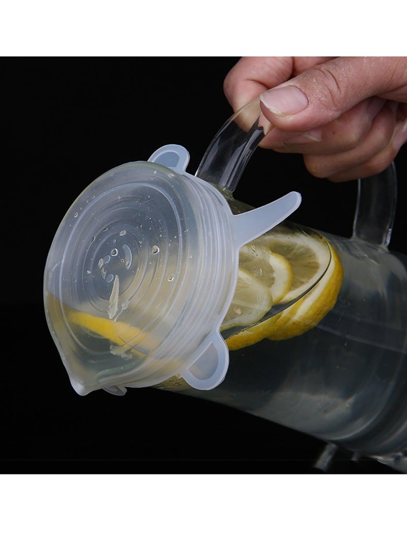 9 Pack Silicone Stretch Lids Reusable Durable and Expandable Lids Eco-Friendly Food Covers Keep Food Fresh for Jars Cans Pots Bowls Cups Pots Food Fresh Saver Cover White - Image 3