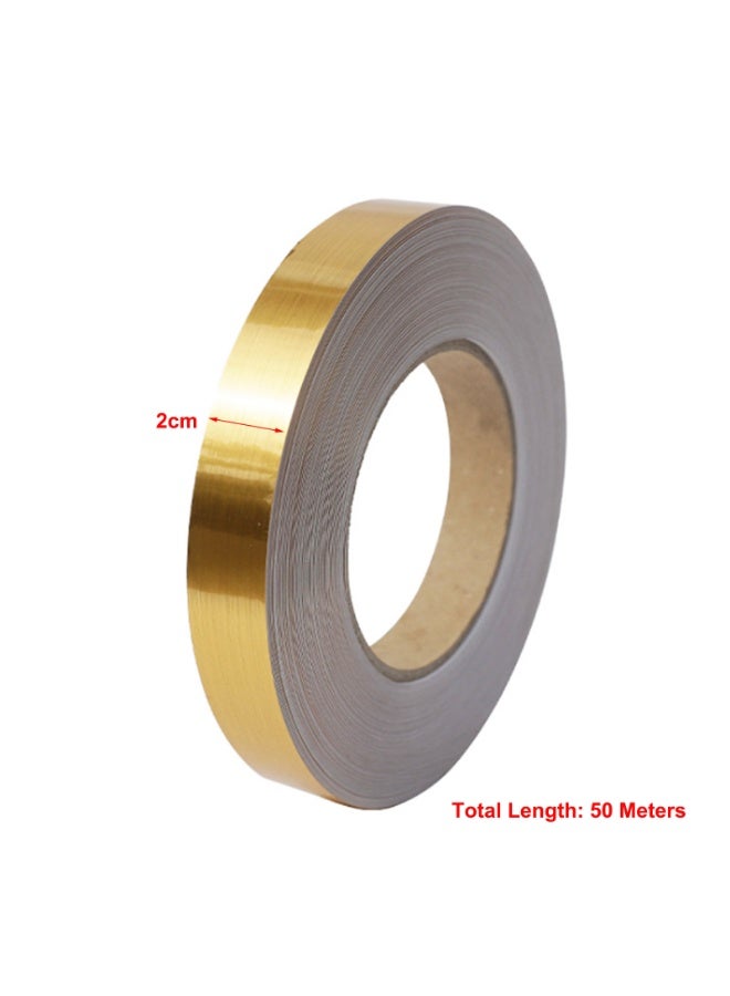 Ceramic Tile Mildewproof Gap Tape Decor Gold Self Adhesive Wall Tile Floor Tape Sticker Home Decorations,50 Meters,2cm - Image 2