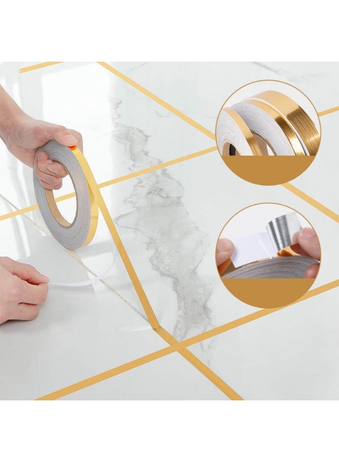 Ceramic Tile Mildewproof Gap Tape Decor Gold Self Adhesive Wall Tile Floor Tape Sticker Home Decorations,50 Meters,2cm - Image 3