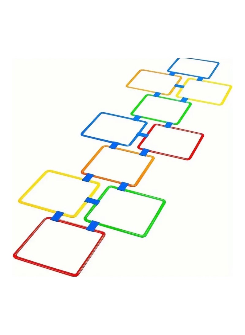 Just Quality 10pcs Plastic Sports Themed Jumping Rings Set with Connectors - Versatile Indoor Family Party Game for Baby Shower, Bridal Shower, Birthday, Graduation - No Electricity Needed, Ideal for New Year Events & Party Supplies  - Image 1