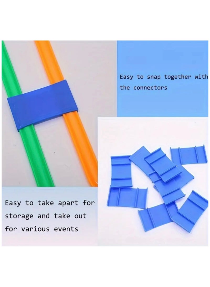 Just Quality 10pcs Plastic Sports Themed Jumping Rings Set with Connectors - Versatile Indoor Family Party Game for Baby Shower, Bridal Shower, Birthday, Graduation - No Electricity Needed, Ideal for New Year Events & Party Supplies  - Image 2