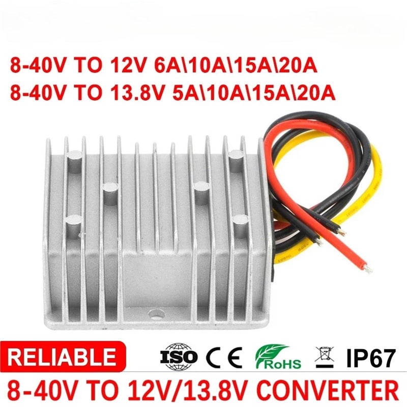 Boost Converter Voltage Stabilizer 8-40V to 12V 13.8V 6A for EV Cars Boats - Image 4