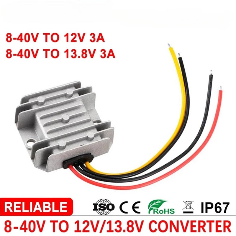 Boost Converter Voltage Stabilizer 8-40V to 12V 13.8V 6A for EV Cars Boats - Image 3