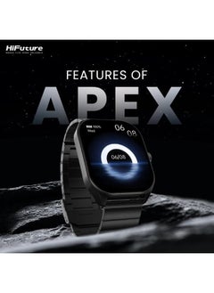 HiFuture FutureFit Apex Stainless Steel Smart Watch, 2.04 Inch Display, Silver  - Image 2