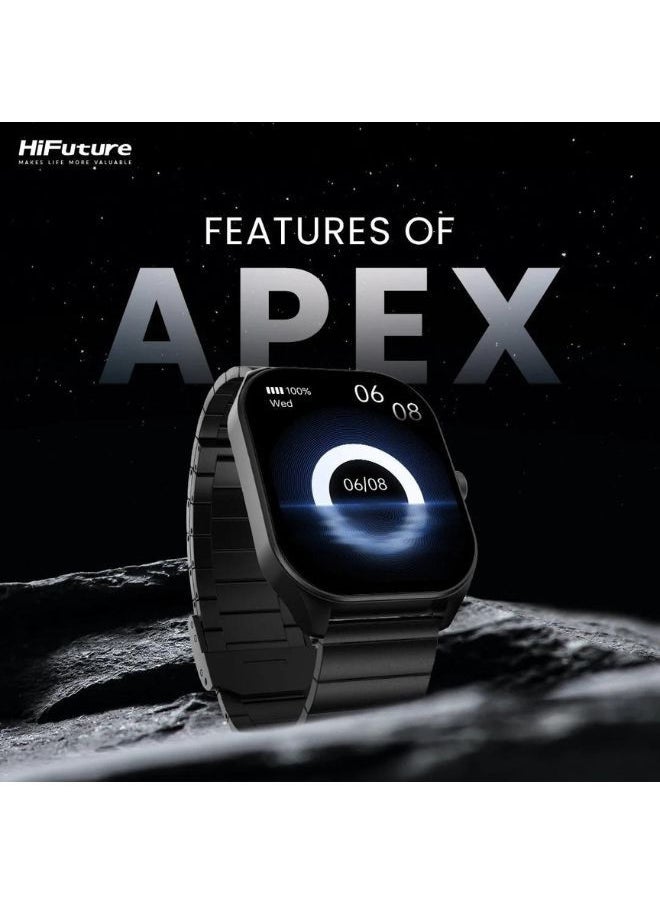 HiFuture - FutureFit Apex Stainless Steel Smart Watch, 2.04 Inch Display, Silver - Image 1
