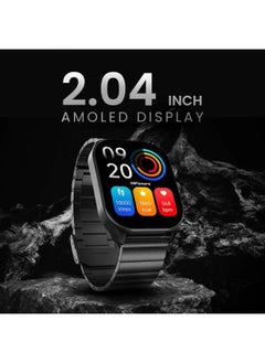 HiFuture FutureFit Apex Stainless Steel Smart Watch, 2.04 Inch Display, Silver  - Image 3