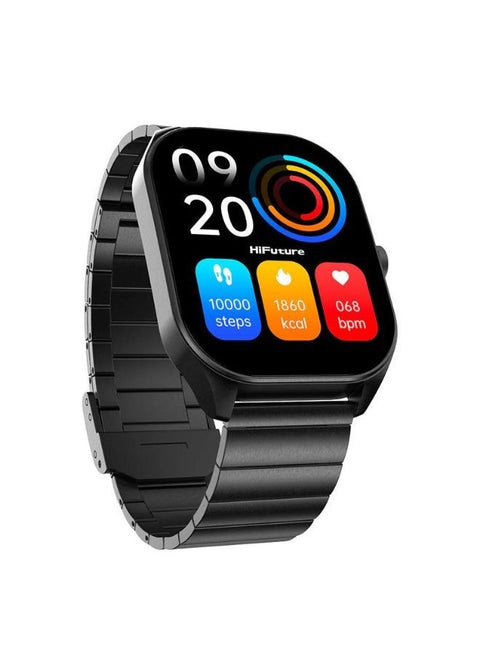 FutureFit Apex Stainless Steel Smart Watch, 2.04 Inch Display, Silver