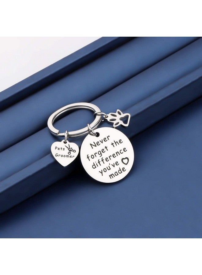 MYOSPARK MYOSPARK Pet Groomer Keychain Dog Salon Gift Never Forget The Difference You've Made Appreciation Jewelry Pet Beautician Gift (difference pet groomer keychain) - Image 3