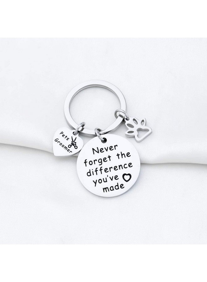 MYOSPARK MYOSPARK Pet Groomer Keychain Dog Salon Gift Never Forget The Difference You've Made Appreciation Jewelry Pet Beautician Gift (difference pet groomer keychain) - Image 4