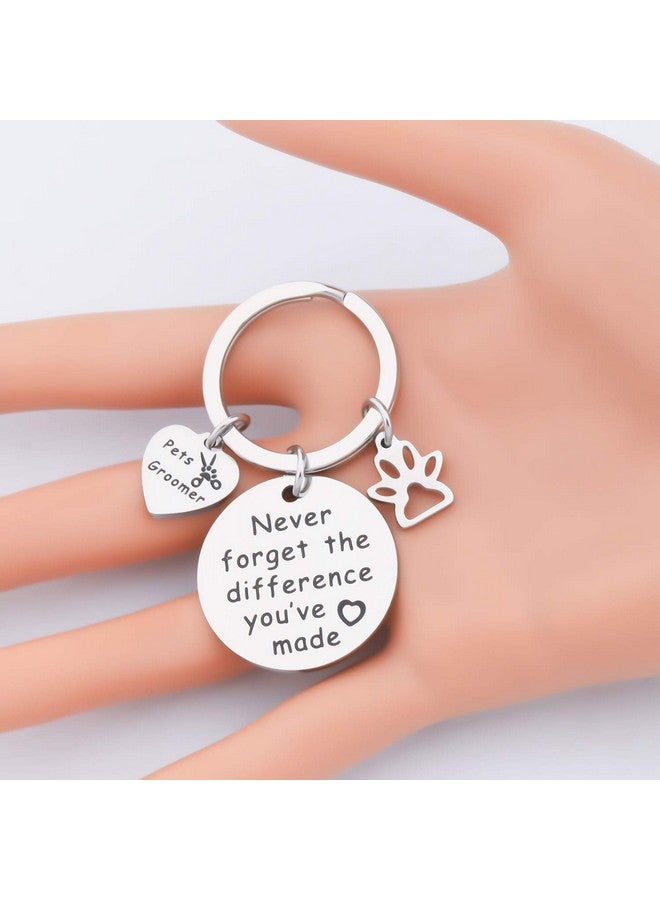 MYOSPARK MYOSPARK Pet Groomer Keychain Dog Salon Gift Never Forget The Difference You've Made Appreciation Jewelry Pet Beautician Gift (difference pet groomer keychain) - Image 5