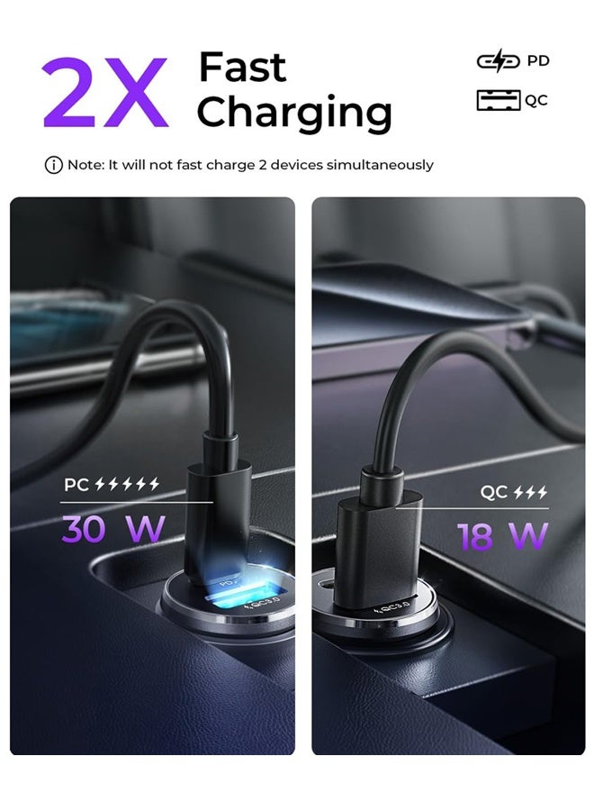 Car Phone Charger USB Type-c, Cigarette Lighter Adapter, Car Accessories for iPhone, USB C Car Charger Adapter  12v, Fit for iPhone 16E 16 15 14 13 12 Samsung S25 Google iPad Android - Image 4