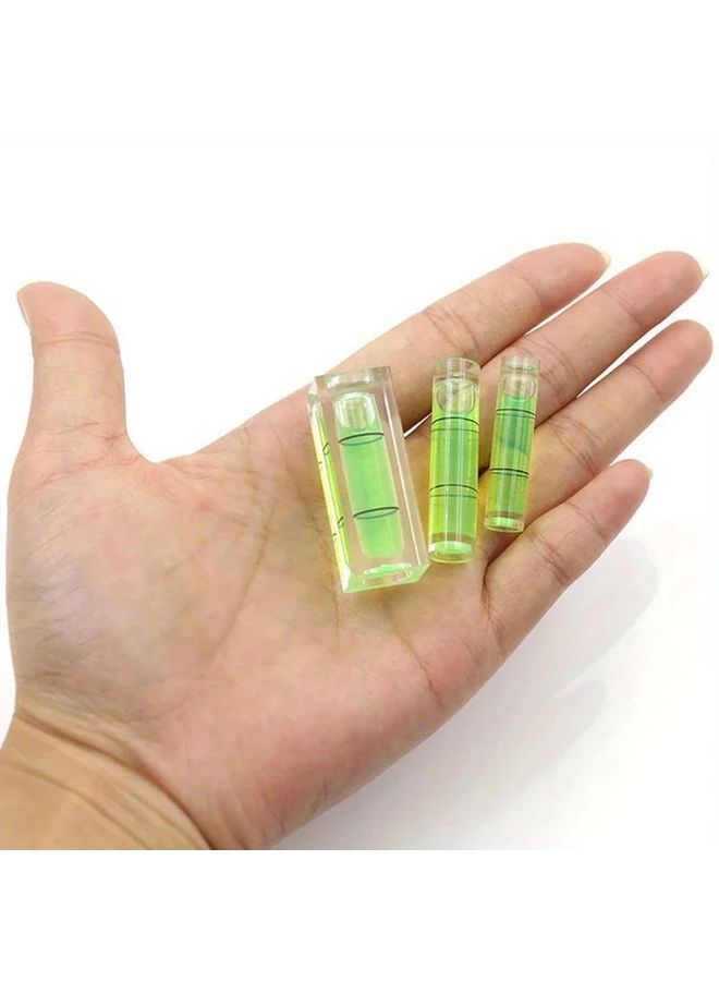 8 Pcs Round Acrylic Square Level Bubbles High Precision Horizontal Bubble Vials Green Liquid Black Markings Compact Spirit Level for Surveying Construction DIY Projects Precision Measurement Visible Bubble Design Durable Construction - Image 3