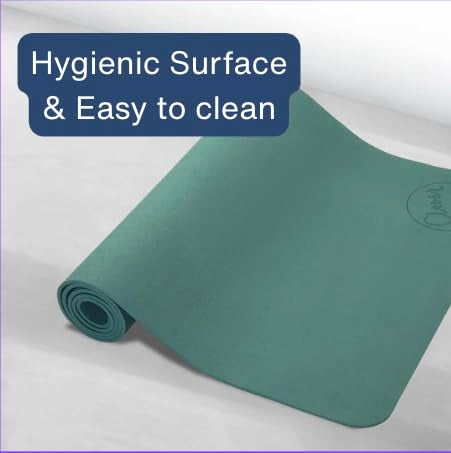 Clever Yoga Better Grip Thick Yoga Mat - Beginner Exercise Yoga Mat with Non-Slip Surface for Home Gym, Earth-Friendly & Recyclable Pilates and Workout Pad Women & Men, 1/4 Inch Thick, Olive Green - Image 3