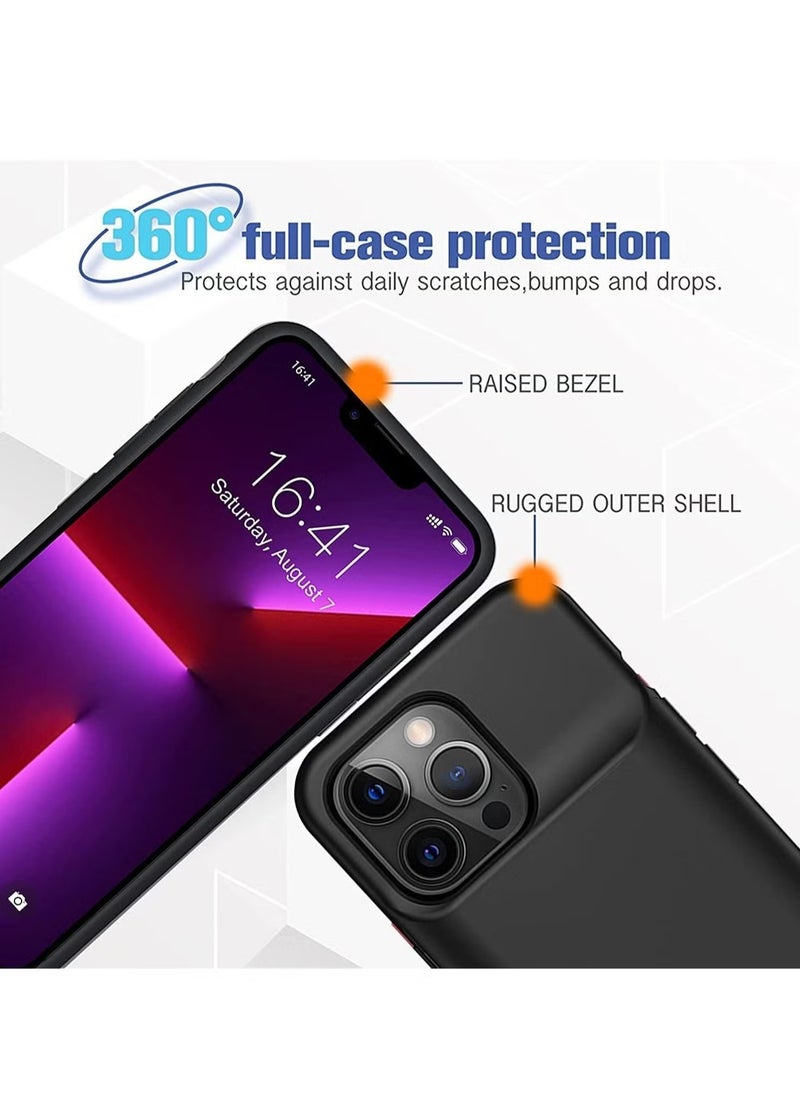 ENMAC Rechargeable Battery Pack Charging Case Cover Compatible with iPhone 12 Pro Max  - Image 2