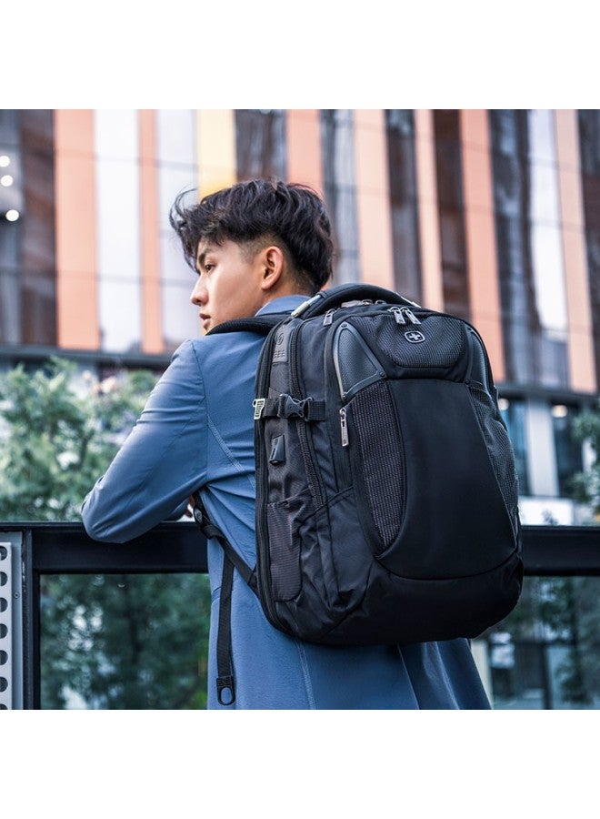 Wenger Swiss Army Knife 15-inch Laptop Bag, Business Backpack For Men And Women, High-tech Large Capacity, Premium Black - Image 1