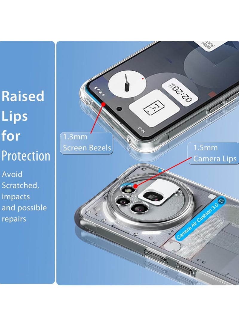 Case for Nothing Phone 3a Pro Clear Cover Case with Camera Protection Transparent Reinforced Corner Bumper Soft TPU Cover Shockproof Phone Case for Nothing Phone 3a Pro  - Image 2