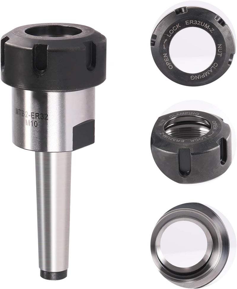 HOZLY MT2 ER32UM M10 Morse Taper Collet Chuck - MT2 Spring Collet Chuck - Image 1