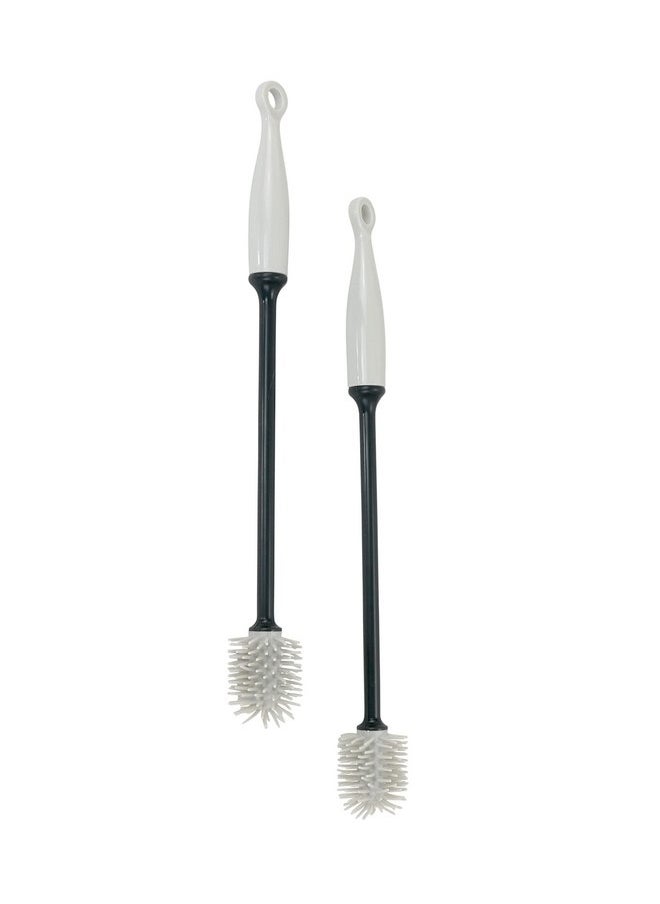 Iconikal Iconikal 12-Inch Silicone Bottle Brush, Gray, 2-Pack Clean Water Bottles, Shakers, Mixers  - Image 1