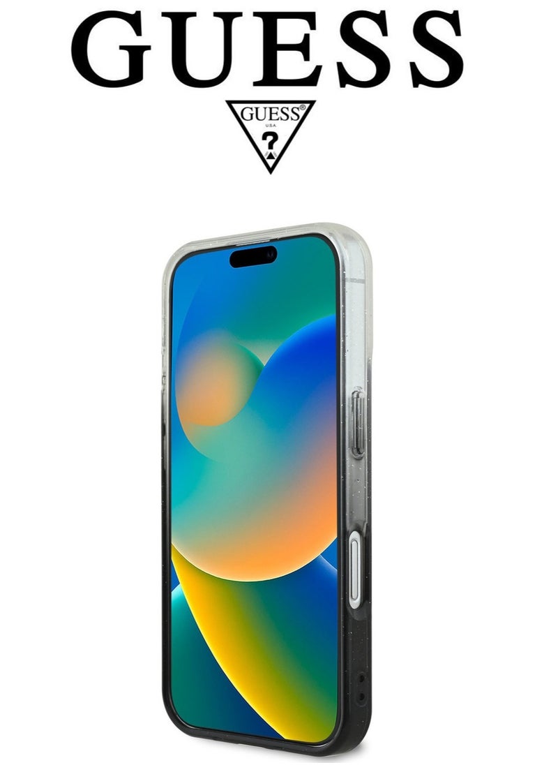 CG MOBILE iPhone 16 Case, phone case supports magsafe and wireless charging, iphone case with elegant gradient Black design with original logo and design approved by the global brand GUESS  - Image 5