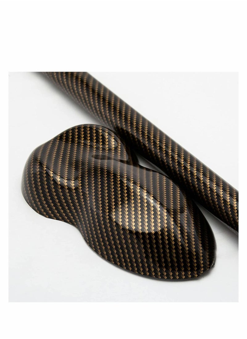 Generic - 2D Carbon Fibre Wrap, Self Adhesive Fiber Vinyl Car Sticker Without Bubble, Waterproof Interior Appearance Protective Film for Cars Motorcycles and Laptop, Black Gold 30 x 300cm - Image 1