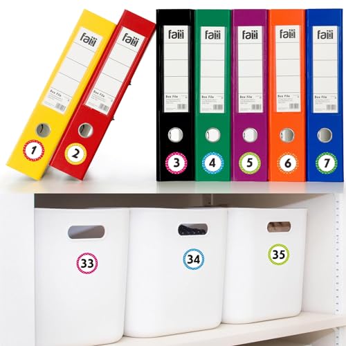Lrogoe 600 Pcs Number Stickers 1-40, 1" Dot Number Labels Self-Adhesive Water/Tear Resistant Removable for Classroom Office - Image 5
