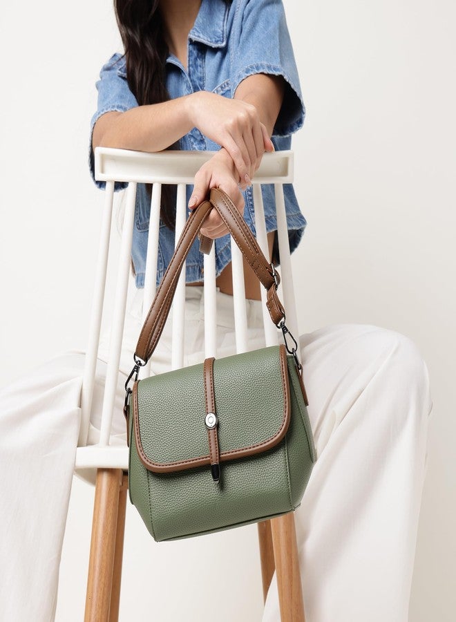 Fastrack Orbit Flap Sling | Faux-Leather Women’s Sling Bag | Spacious Compartment & Detachable Strap for Daily Use - Image 2