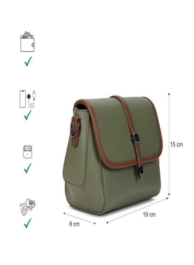 Fastrack Orbit Flap Sling | Faux-Leather Women’s Sling Bag | Spacious Compartment & Detachable Strap for Daily Use - Image 4