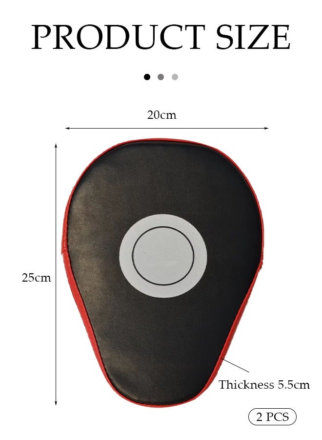 DUNISO Arc Boxing Hand Target  Boxing Pads 2pcs Pu Thickened Boxer Target,  Handheld Five Finger Target Boxing Target Taekwondo Training Boxing Ring Center Handle Adjustable Strap  for Kids and Adults - Image 2