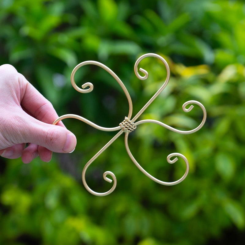 Goooxim 5PCS Monstera Plant Stem Support Stakes - 5.5 * 5.5IN Metal Supports for Monstera and Fishbone Cactus, Sturdy Frame, Easy Installation, Flexible Protection for Healthy Growth Indoors - Image 4