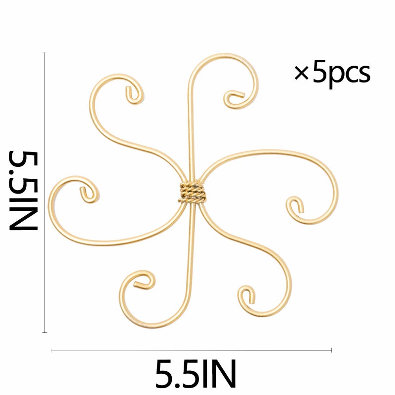 Goooxim 5PCS Monstera Plant Stem Support Stakes - 5.5 * 5.5IN Metal Supports for Monstera and Fishbone Cactus, Sturdy Frame, Easy Installation, Flexible Protection for Healthy Growth Indoors - Image 2