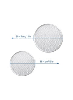 Generic 4 Pieces Seamless Round Pizza Screen, 2 12 inch Aluminum Mesh Screen and 10 Baking Tray for Home Kitchen Restaurant Supplies  - Image 2