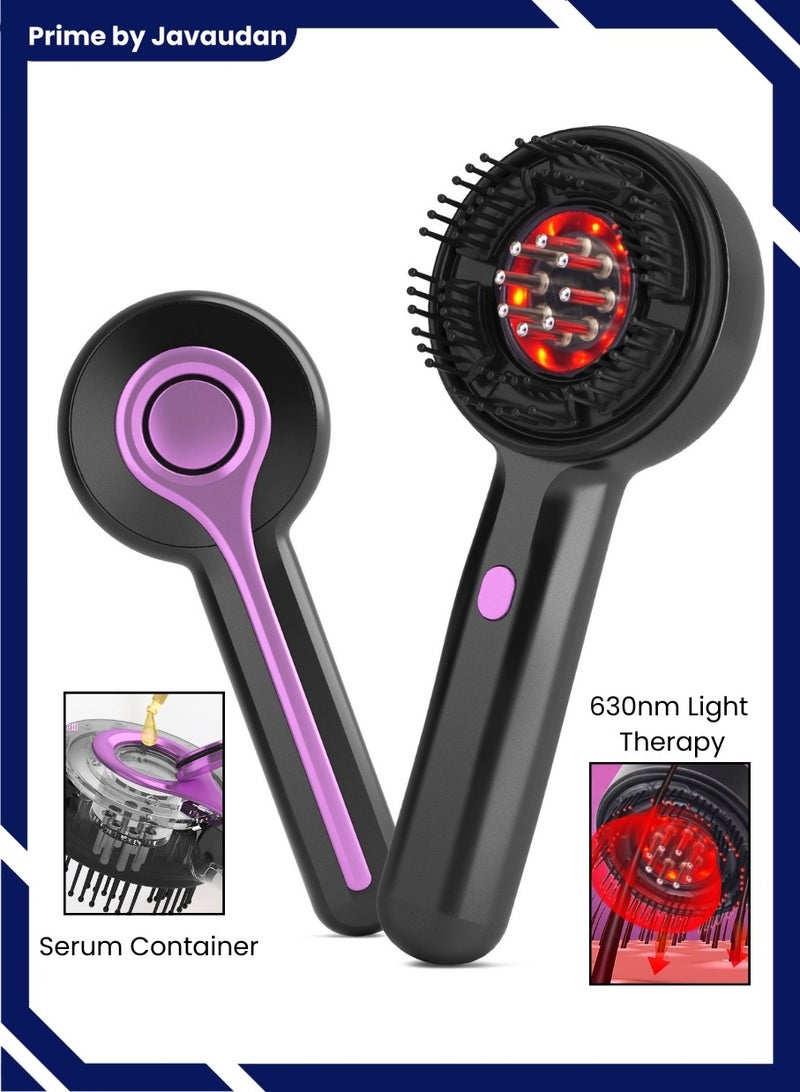 Prime by javaudan Scalp Massaging Brush with Oil Applicator with Red Light Therapy Cordless Electric Massager for Scalp & Hair, Portable Deep Massager for Hair & Head Relaxation, IPX7 Waterproof Oil Dispenser for Hair 3 Modes - Image 1