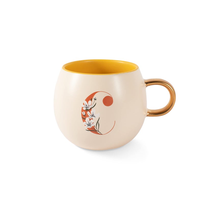 Fringe Fringe STUDIO Floral C Stoneware Mug 14 fl oz Cream 428034