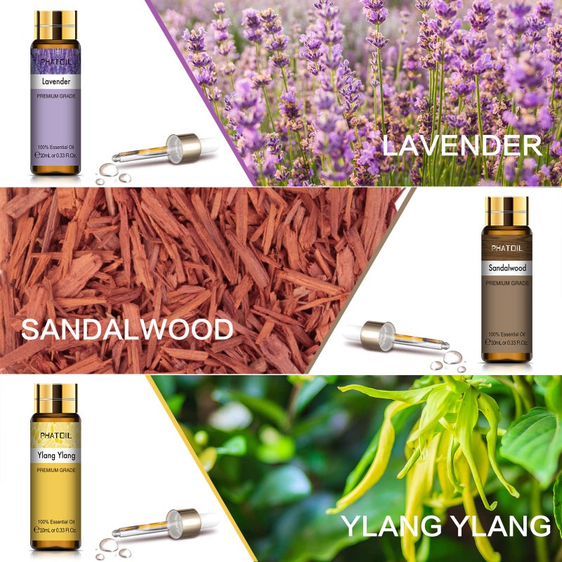 PHATOIL 9PCS Premium Quality Essential Oils Set for Soap Making Diffusers, 10ml/0.33fl. oz Fragrance Oils, Long Lasting Scents, Ideal Gift Set for Friends and Families - Image 3