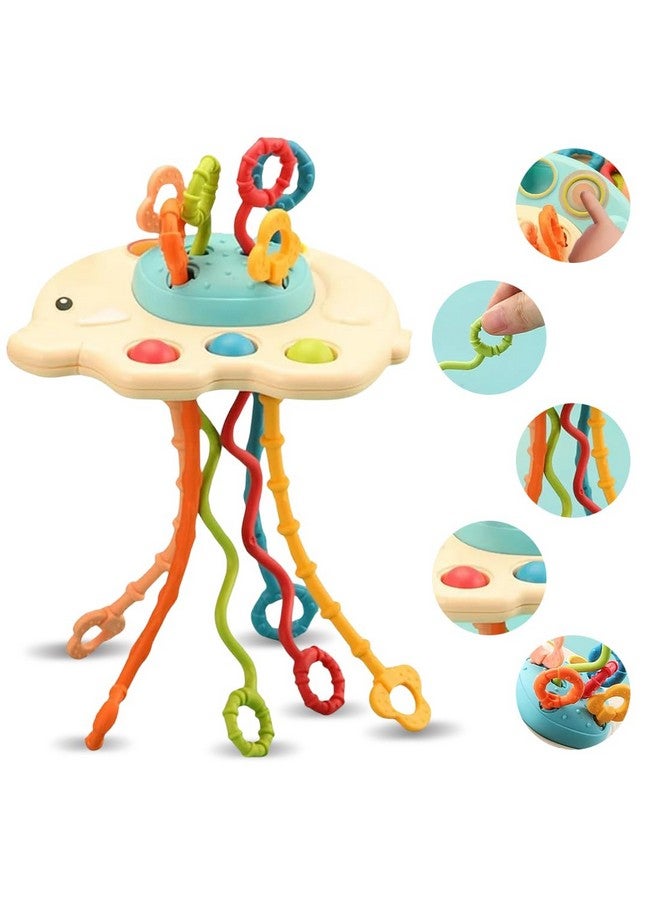 Wembley Montessori Sensory Teething Pull String Toys For 4m +Year Old Travel Toys For Babies, Food Grade Silicone Baby Toys Fine Motor Skills Toddler Activity Toys - Bis Approved, Multicolor - Image 1