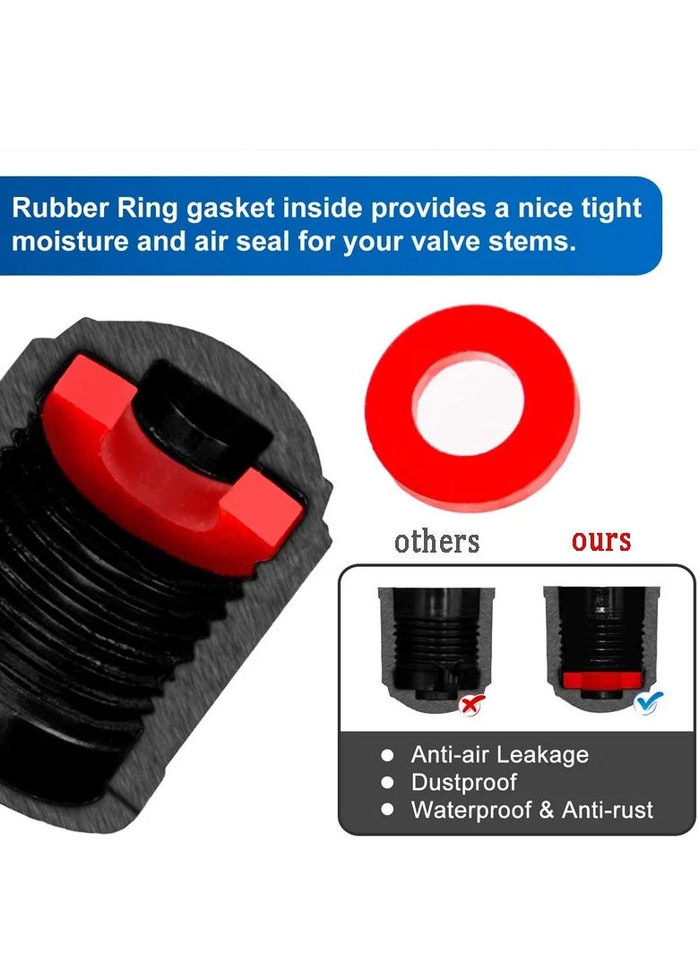Bukela 20 Pack Tyre Valve Dust Caps for Car, Motorbike, Trucks, Bike, Bicycle (Black)  - Image 2