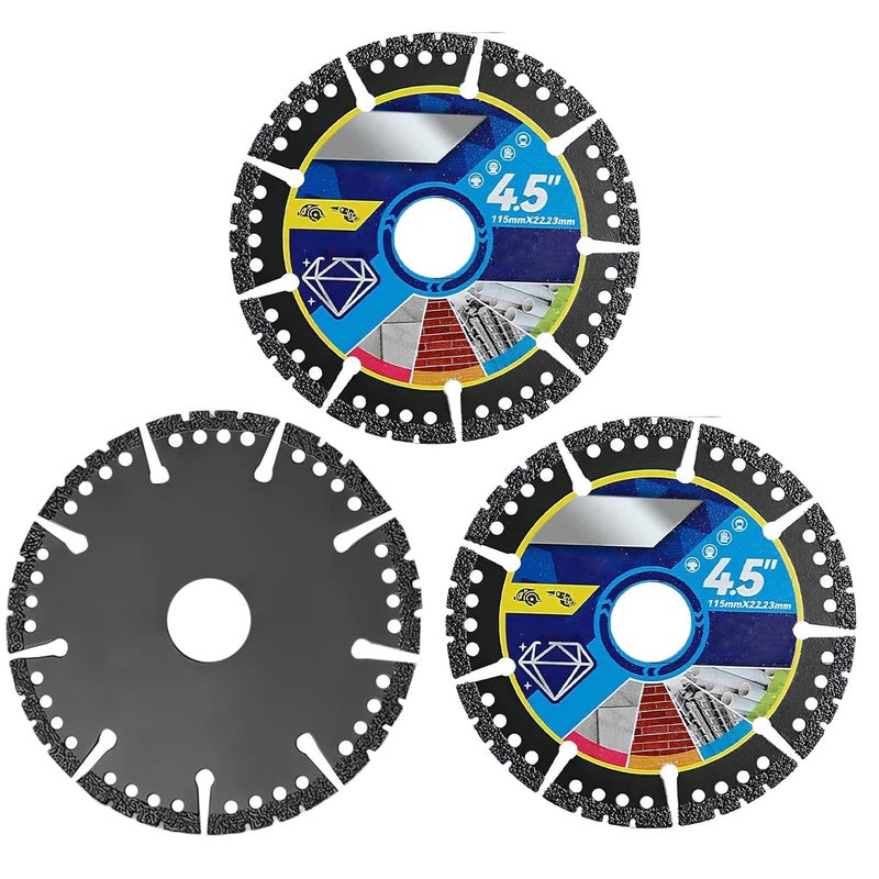 4.5 بوصة 3 قطع قرص منشار عجلة ملحقة طاحونة زاوية للبلاط الرخام الخرسانة الفولاذ - Image 1