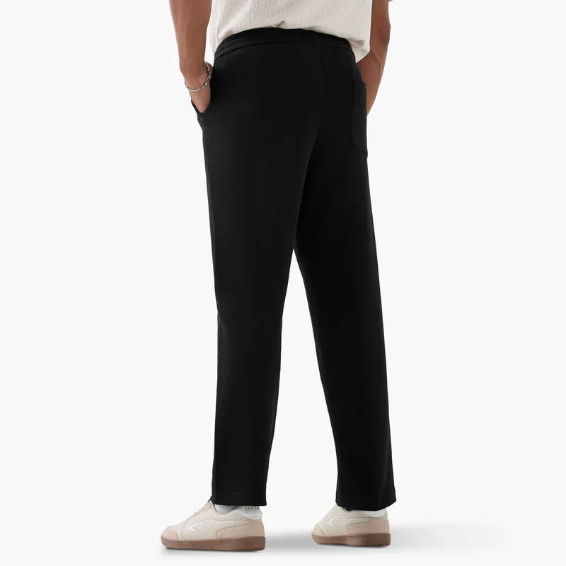 ايكونيك Iconic Regular Fit Pants with Drawstring Closure and Pockets