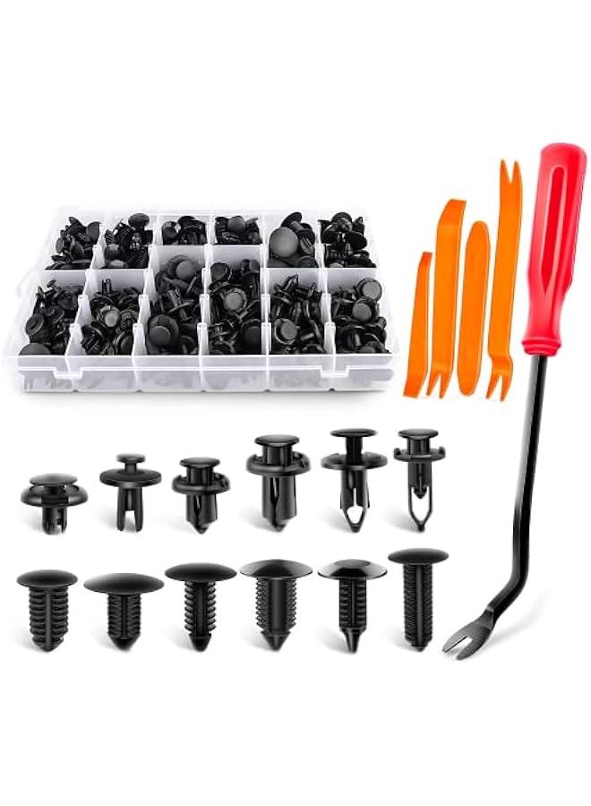 RYNX 240PCS per Retainer Cli Car Plastic Rivets Fasteners Push Retainer Kit Most ular Sizes Auto Push Pin Rivets Set Door Trim Panel Fender Cli for GM    Chrysler - Image 1